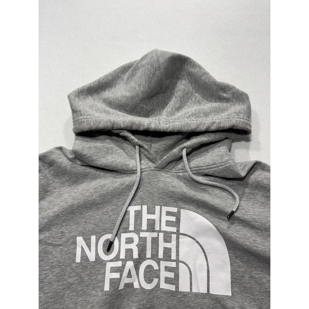 The North Face Hoodie Mens XL Gray Fleece Pullover Logo Kangaroo Pocket Outdoor